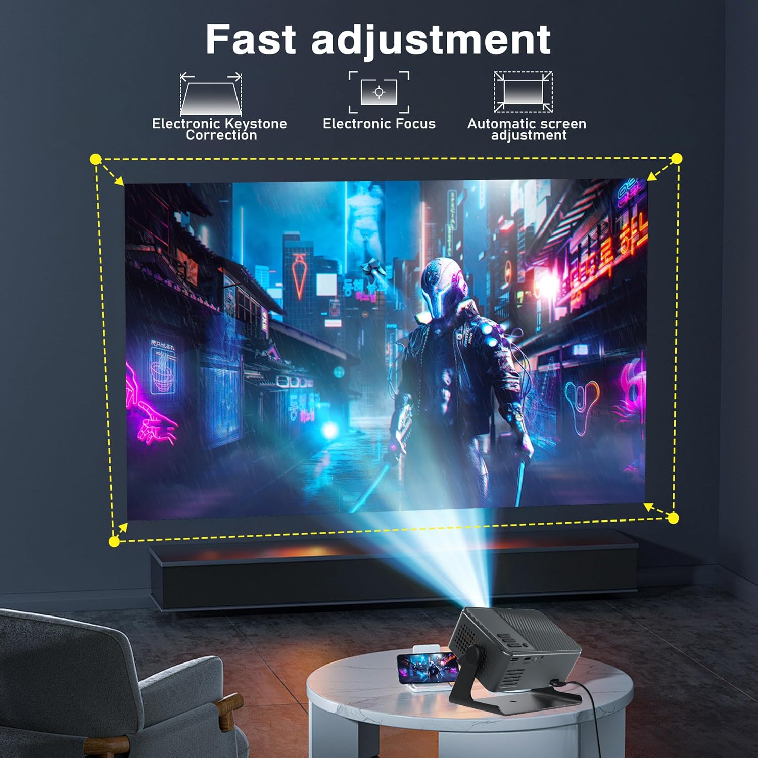AUN A32 Pro 150 Lumens Portable Android WiFi Projector