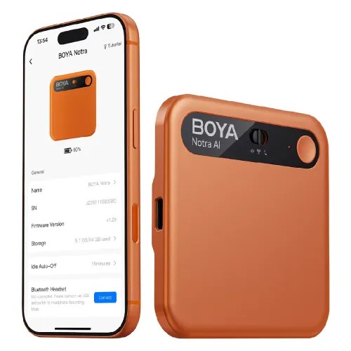 Boya Notra(Orange) AI Voice Recorder