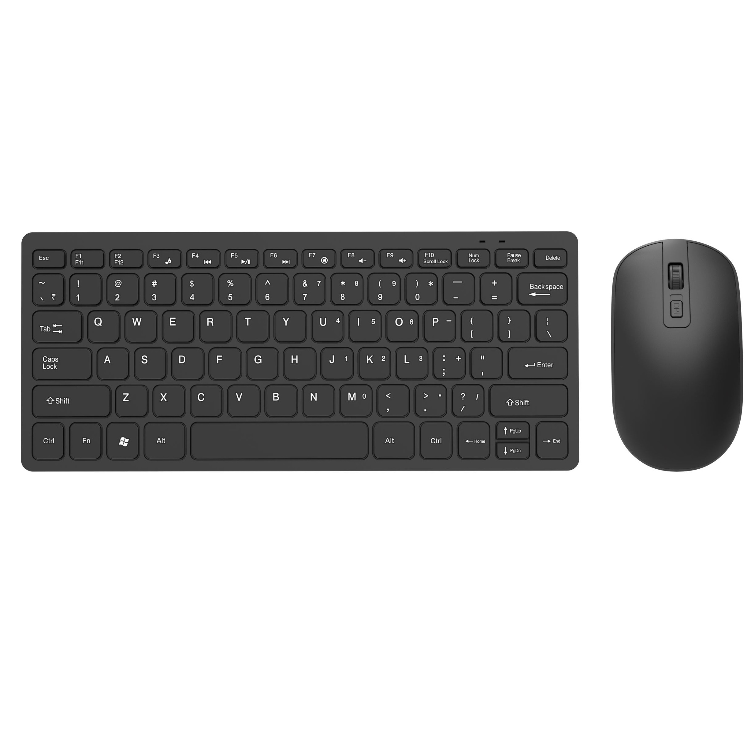 KW901 (Black) 2.4g Wireless 78 Keys Mini Keyboard & Mouse Combo