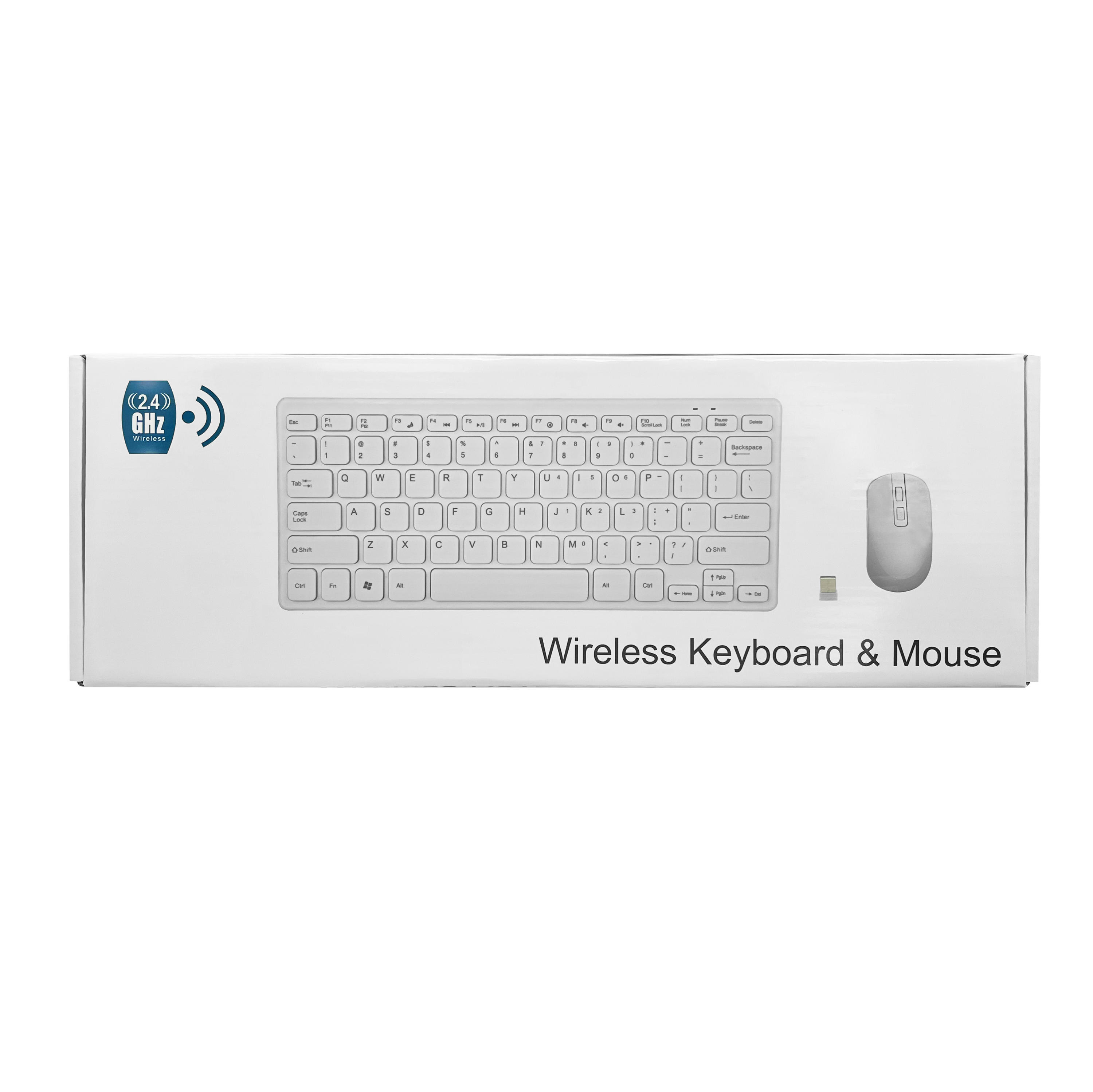KW901 (White) 2.4g Wireless 78 Keys Mini Keyboard & Mouse Combo