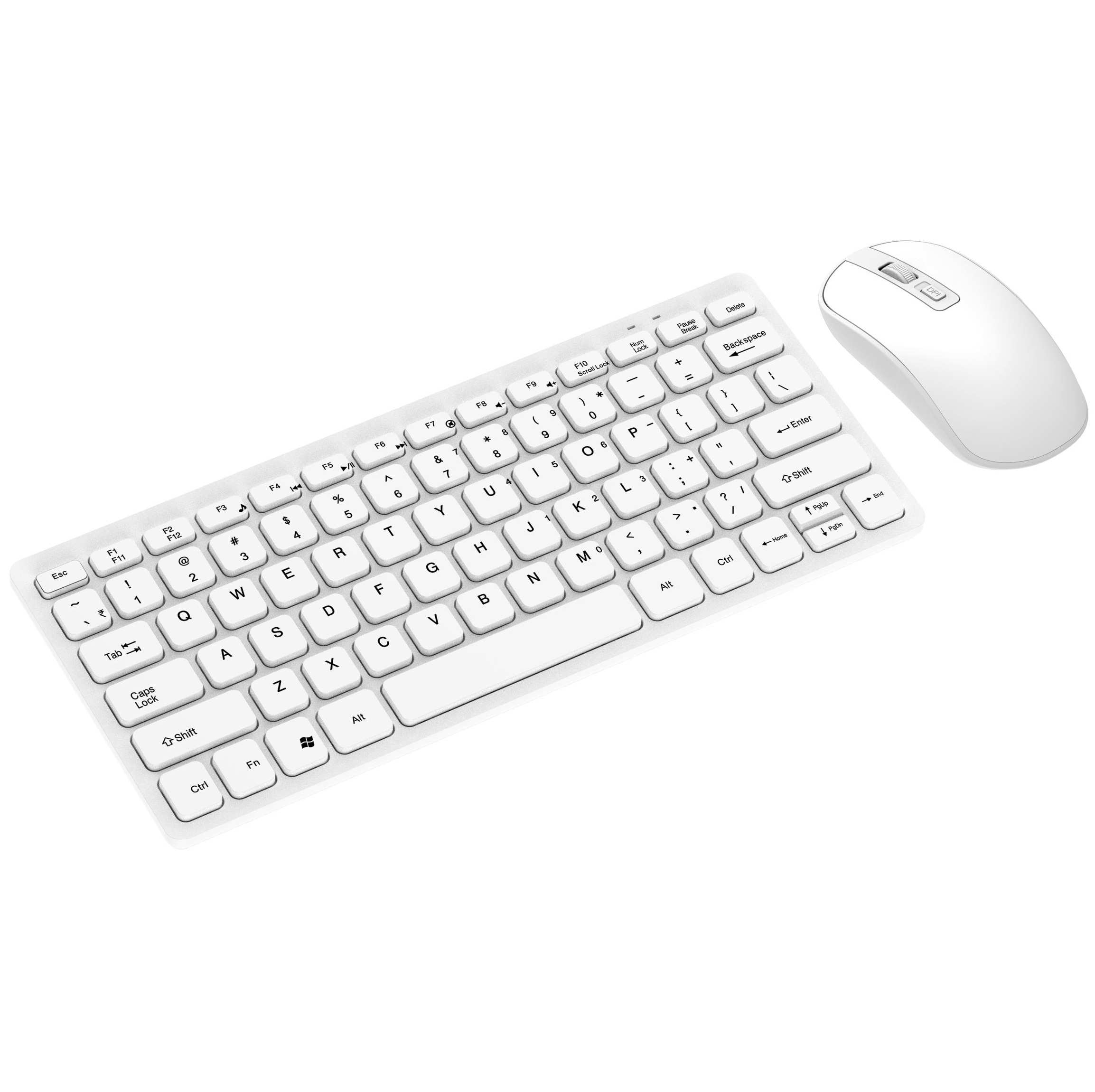 KW901 (White) 2.4g Wireless 78 Keys Mini Keyboard & Mouse Combo