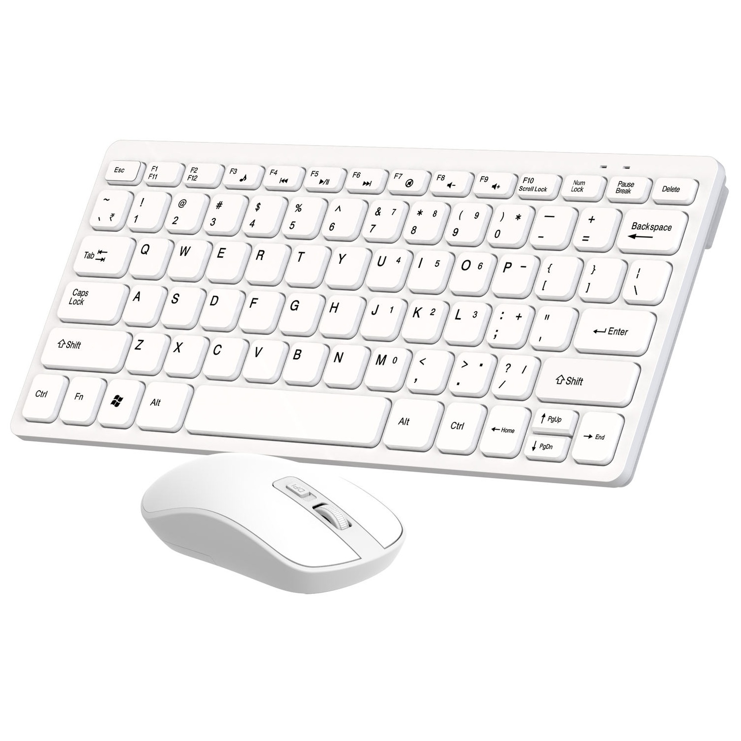 KW901 (White) 2.4g Wireless 78 Keys Mini Keyboard & Mouse Combo