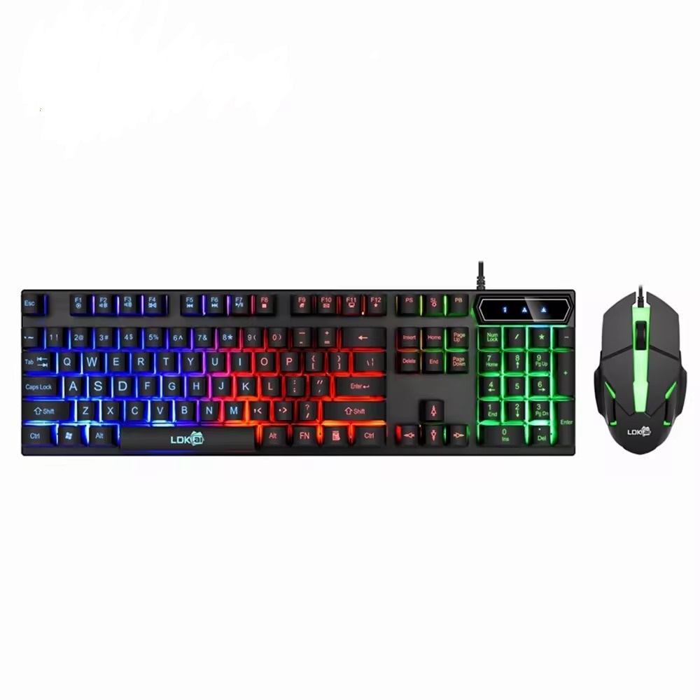 LDK ai 832 USB Suspension colorful Backlight Gaming Keyboard & Mouse Combo
