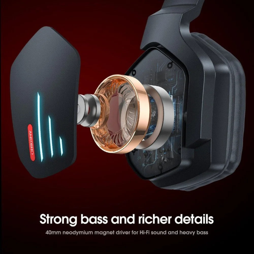 ONIKUMA B60 Wireless LED Black Gaming Headphone