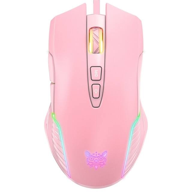 Onikuma CW905 6400 DPI RGB 2.4GHz Wireless Pink Gaming Mouse
