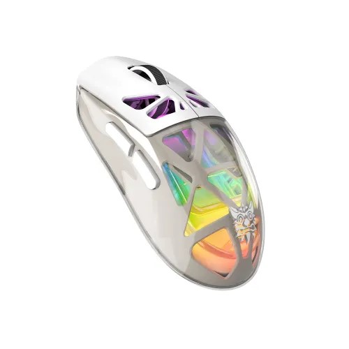 Onikuma CW930 Tri-Mode Wireless RGB White Gaming Mouse