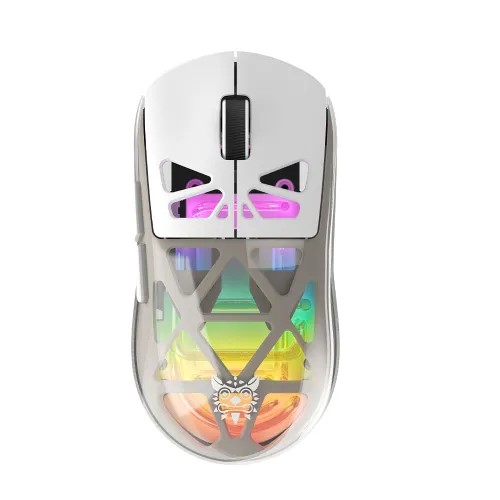 Onikuma CW930 Tri-Mode Wireless RGB White Gaming Mouse