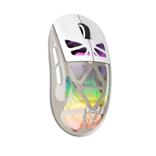 Onikuma CW930 Tri-Mode Wireless RGB White Gaming Mouse