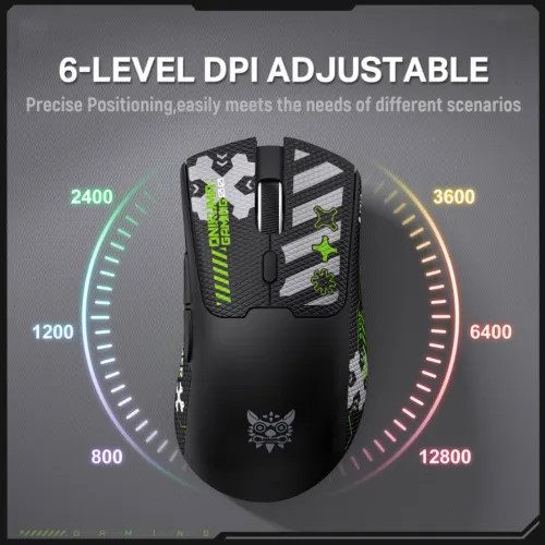 Onikuma DM01 Tri-Mode Wireless Black Gaming Mouse