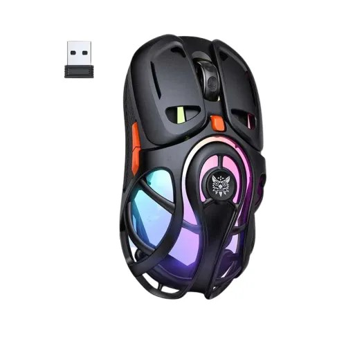 Onikuma DM02 Tri-Mode Honeycomb Shell RGB Black Gaming Mouse