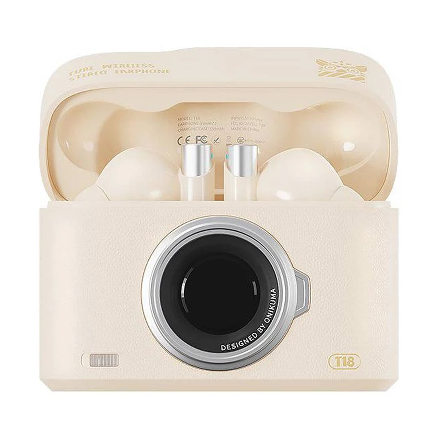 Onikuma T18 ENC 300mAh Wireless Beige Earbuds