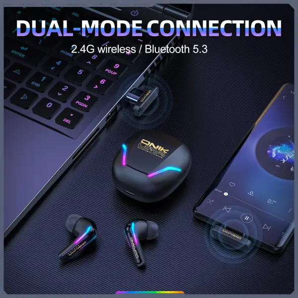 ONIKUMA T27 2.4G Wireless Black Gaming Earbuds
