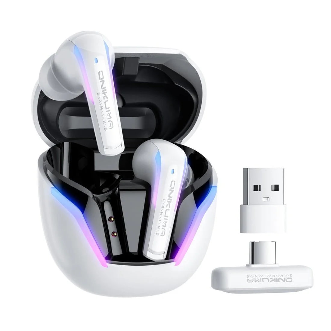 ONIKUMA T27 2.4GHz Wireless White Gaming Earbuds