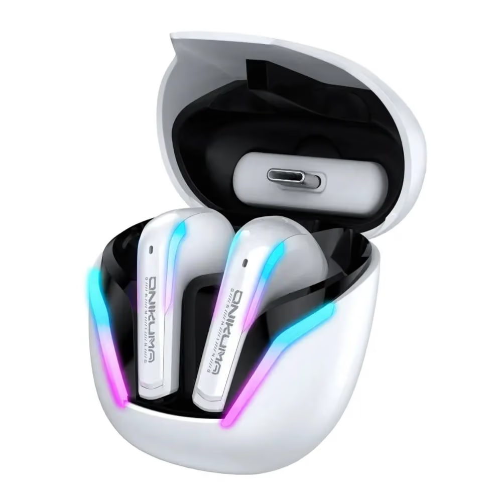 ONIKUMA T27 2.4GHz Wireless White Gaming Earbuds
