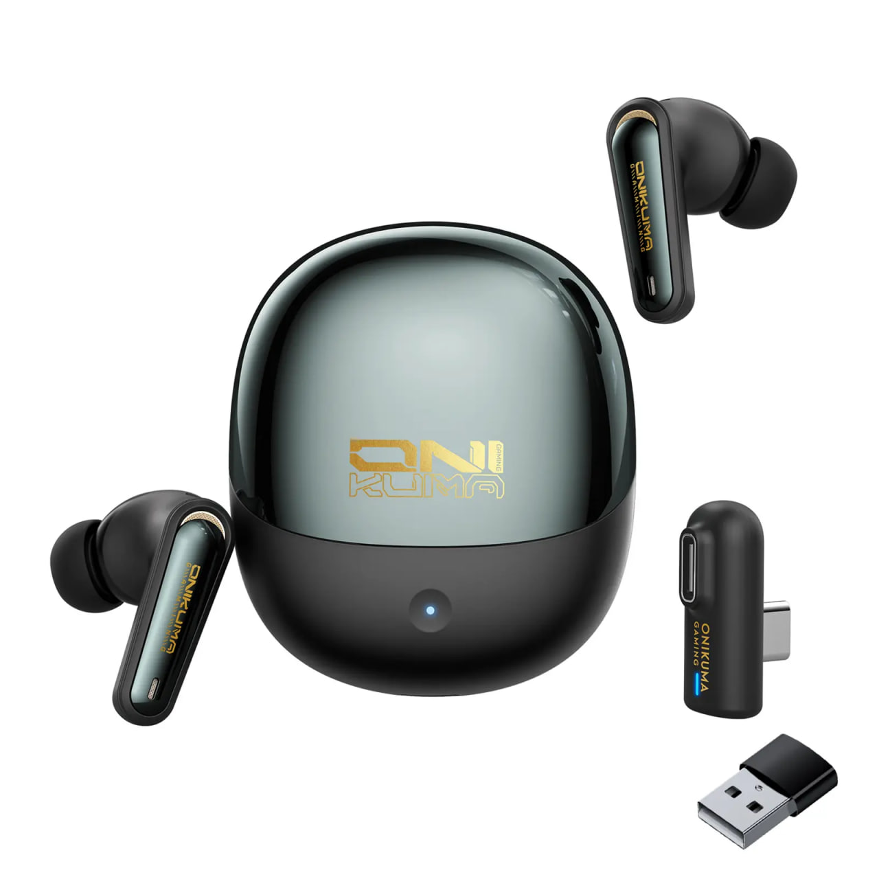 ONIKUMA TX610 Dual-Mode ANC With 30ms Wireless Ultra-Low Latency Black Gaming Earbuds