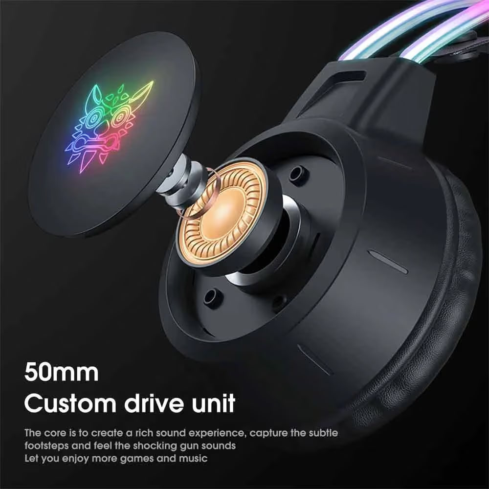 ONIKUMA X15 Pro RGB DEER EAR Wired RGB Black Gaming Headset