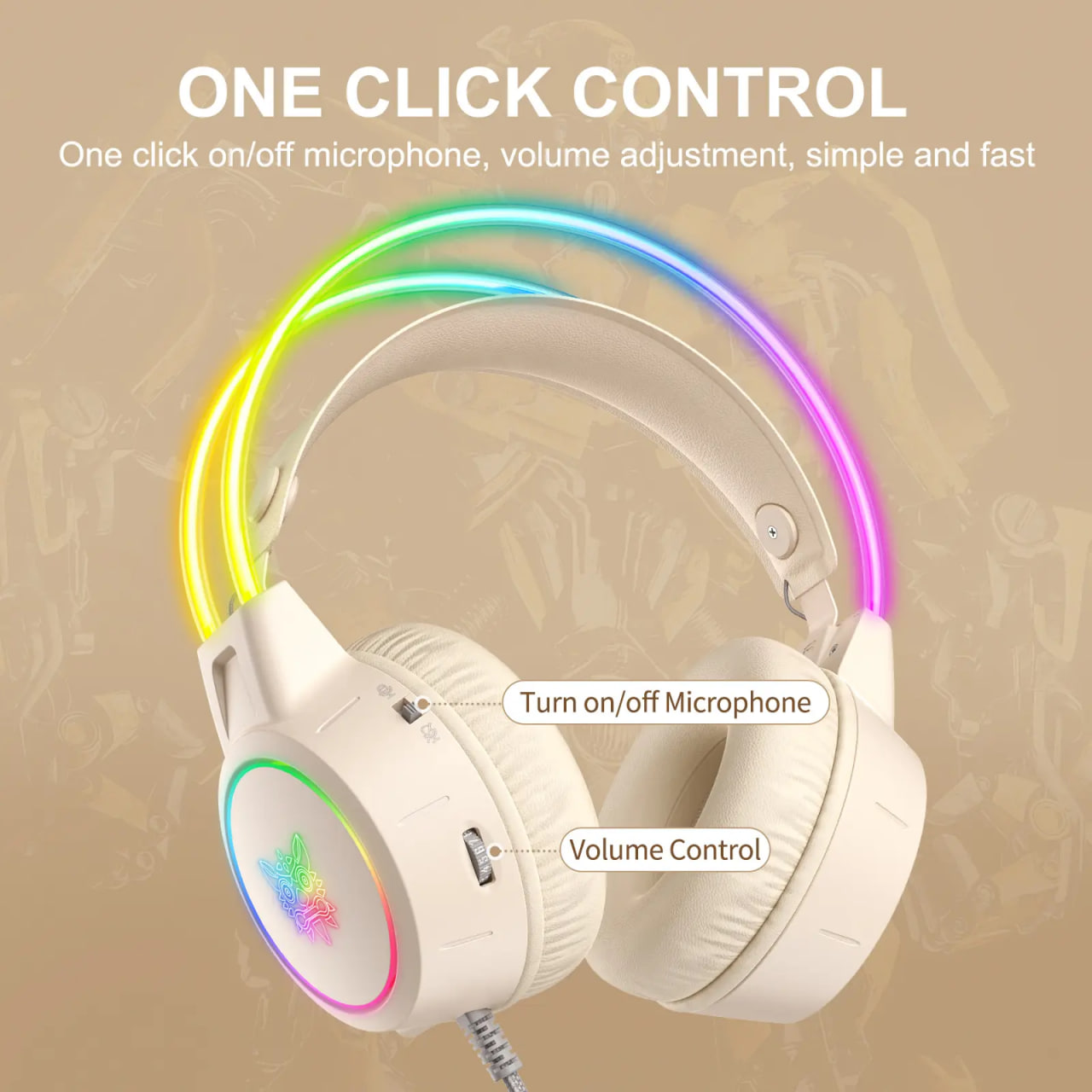 ONIKUMA X15 Pro RGB White Gaming Headset