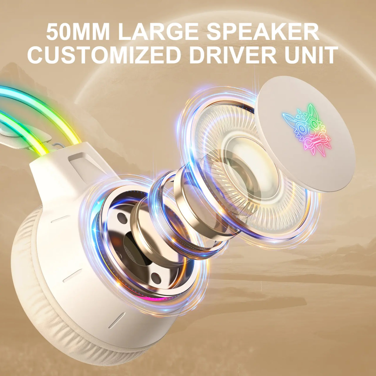 ONIKUMA X15 Pro RGB White Gaming Headset