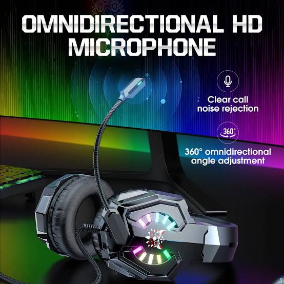 Onikuma X32 Wired RGB Black Gaming Headphone