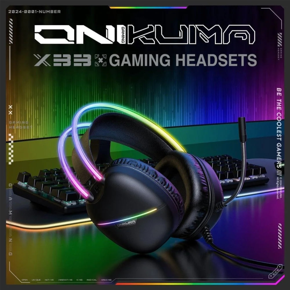 ONIKUMA X33 Muli-device Wired Black Gaming Headset