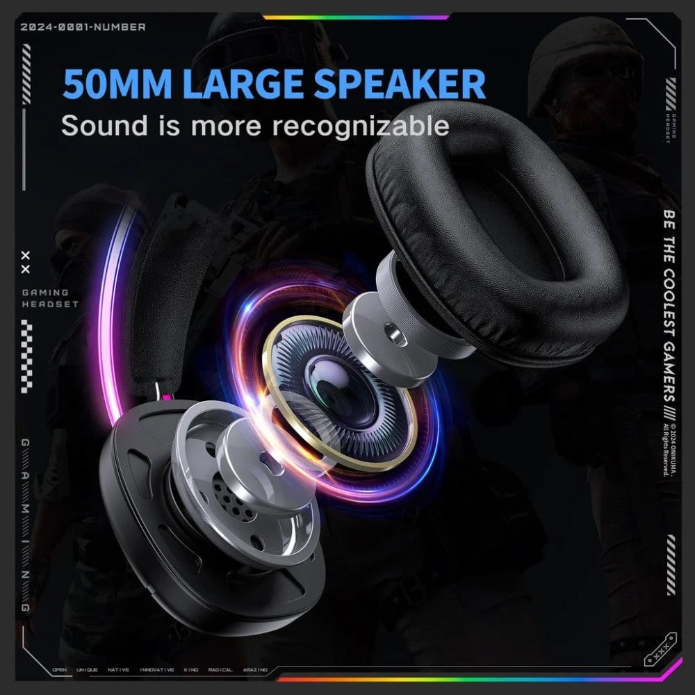 ONIKUMA X33 Muli-device Wired Black Gaming Headset