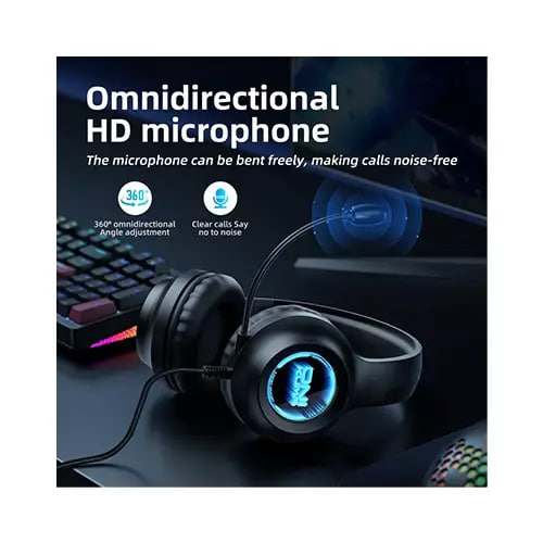 ONIKUMA X36 RGB 3.5mm Over-Ear Black Gaming Headset