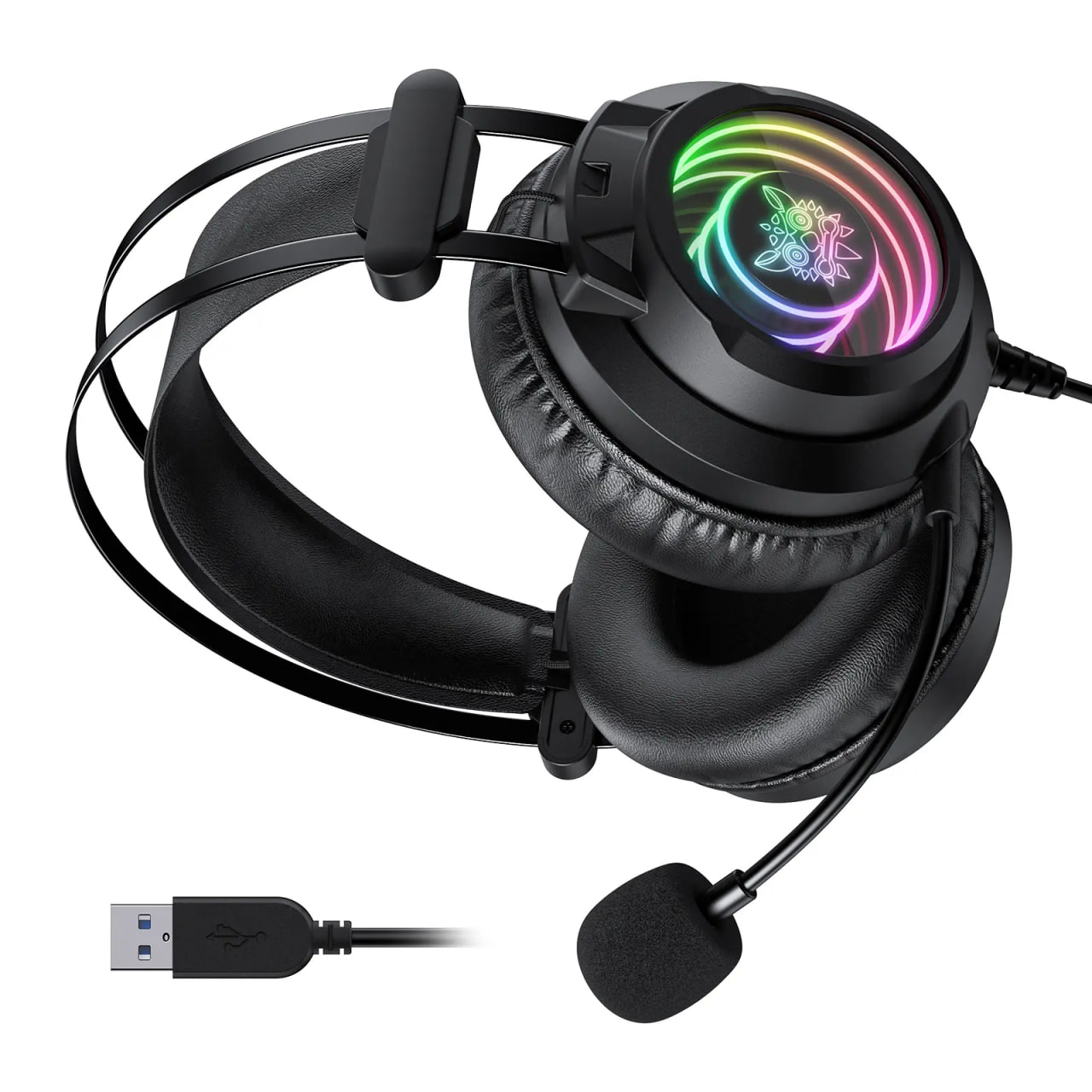 Onikuma X80 3.5 Wired RGB Gaming Headphone