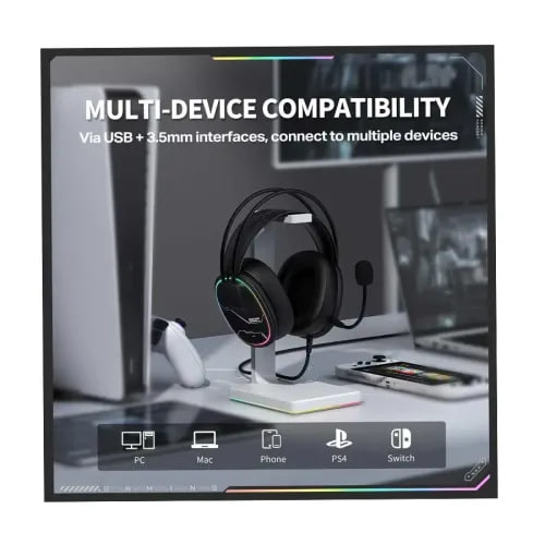 Onikuma X91 RGB Wired Black Over-Ear Gaming Headphone