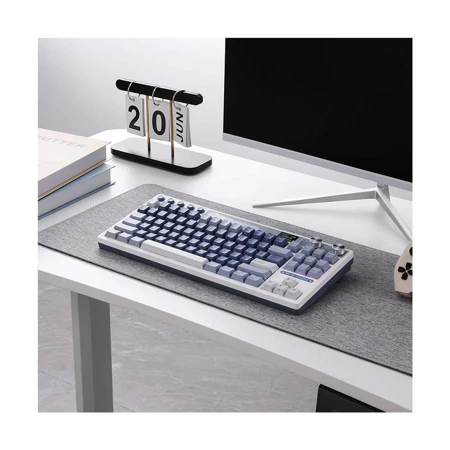 Royal Kludge RK M87 Tri Mode RGB Hot Swap (Beige Switch) Ocean Blue Mechanical Gaming Keyboard