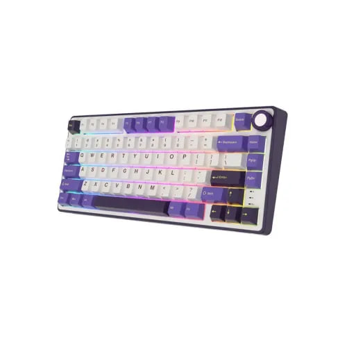 Royal Kludge RK R75 RGB Hot-Swappable Mechanical Keyboard Silver Switch(Blackberry)