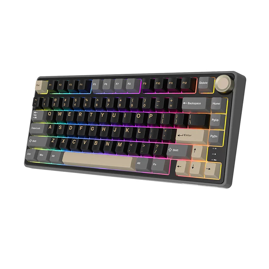 Royal Kludge RK R75 Wired RGB Hot Swap (K Silver Switch) Phantom Double Shot PBT Keyboard