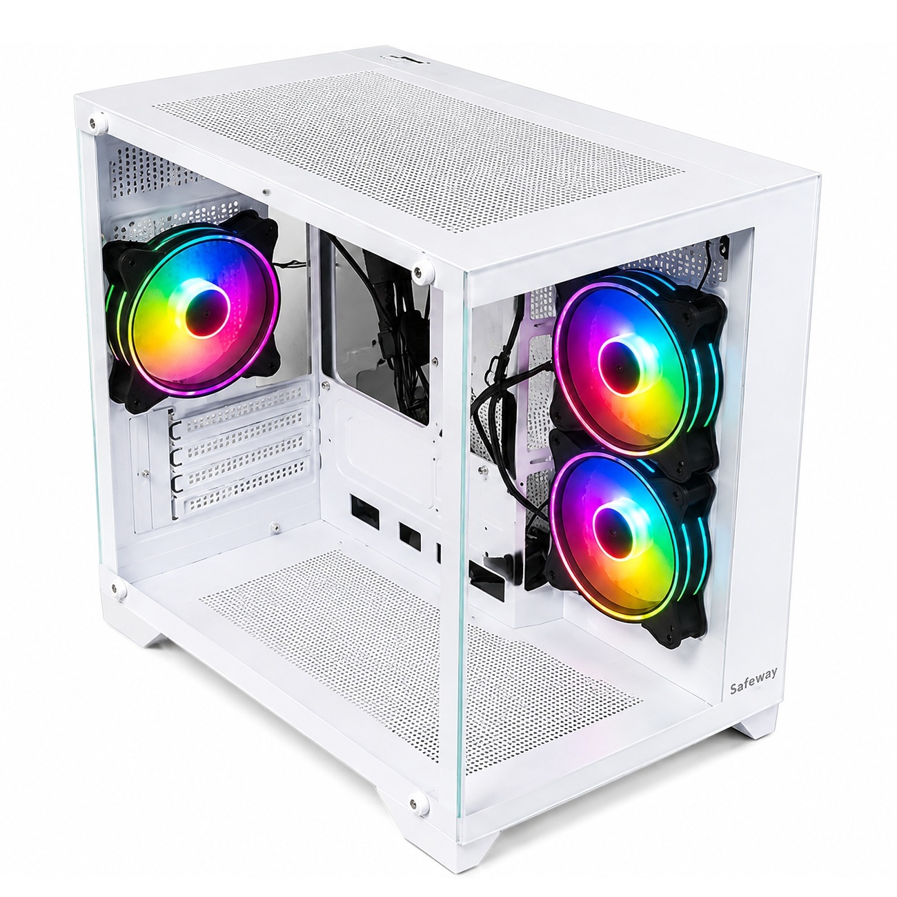 Safeway Seaview White ARGB Mid Tower Gaming Casing
