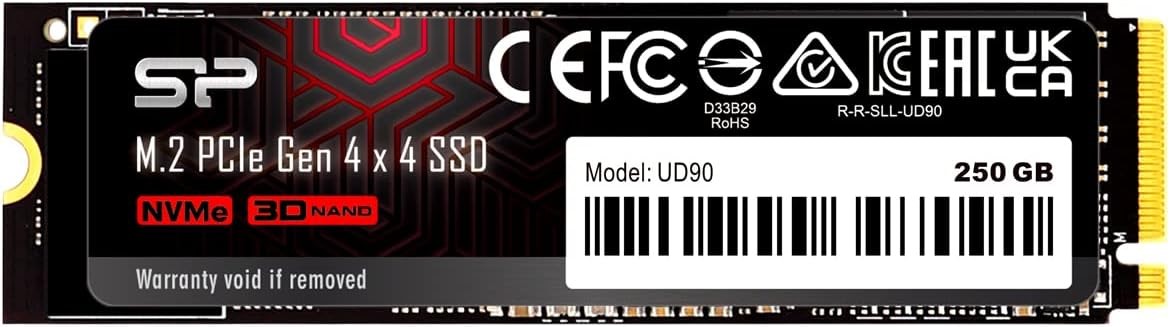 Silicon Power UD90 2280 PCIe Gen4 x4 250GB NVMe™ SSD #SP250GBP44UD9005