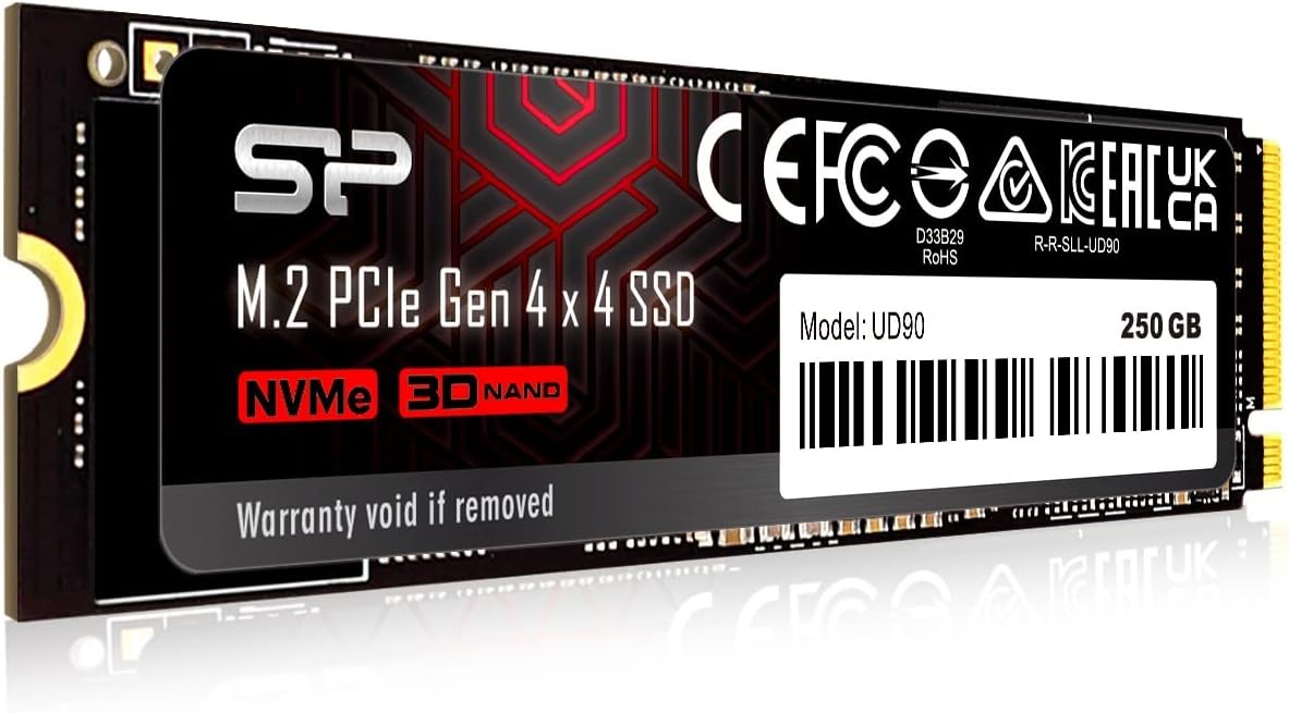 Silicon Power UD90 2280 PCIe Gen4 x4 250GB NVMe™ SSD #SP250GBP44UD9005