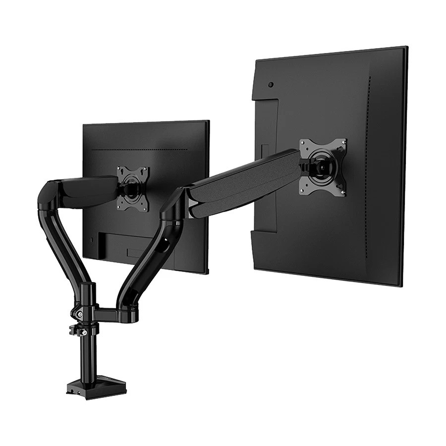 Kaloc DS90-2 (17-32 inch) Dual Desk Mount Stand Cable Management ...